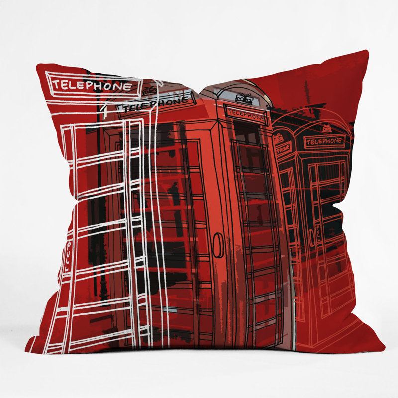 Phone Box Throw Pillow, 20" x 20"
