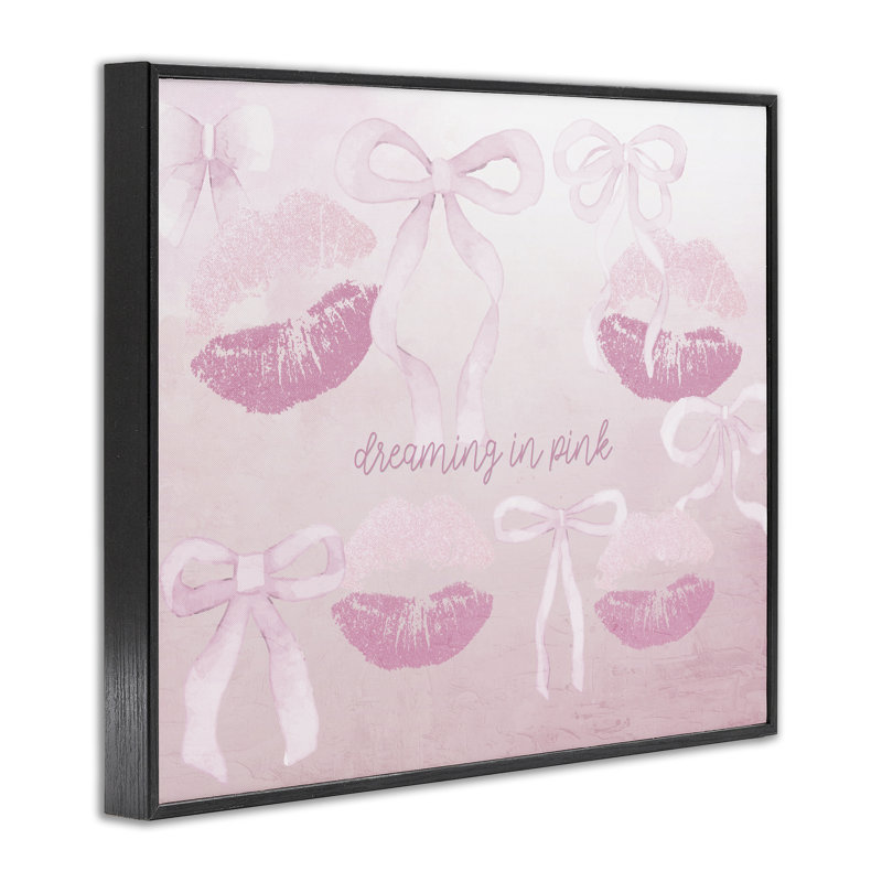 Rêvant en rose, estampe numérique, design par Kim Allen, H 11 po x l 14 po, Giclée encadrée noir minuit