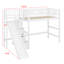 Lit mezzanine avec rangement pour escalier intégré, glissade et lumières DEL-162027861