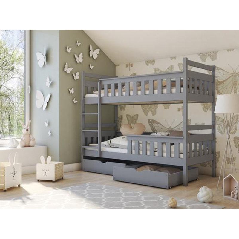 Clemmer Standard Bunk Bed, Grey