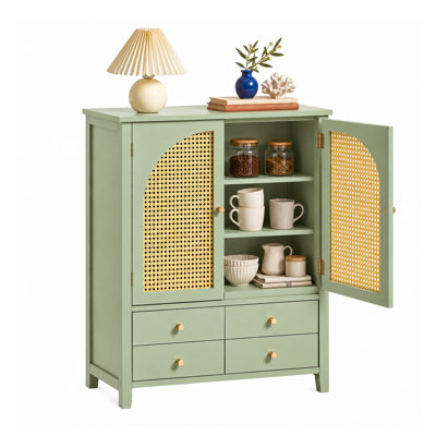 Corneau 4 -Drawer 2 -Door Rectangle Accent Cabinet