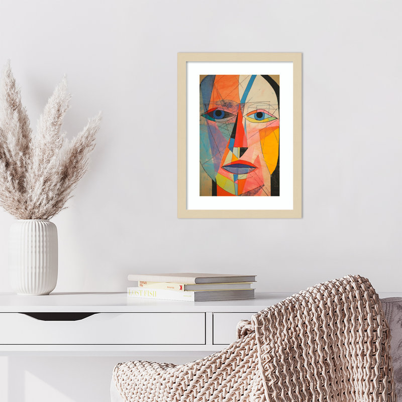 Waterloo «Waterloo», le visage encadré sur papier par Treechild Print, Brun, H 25 po x l 19 po