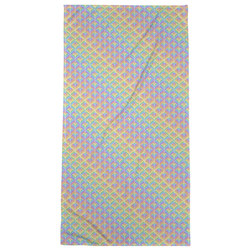 Serviette de bain à échelle en arc-en-ciel katelyn elizabeth, Rayures pastel