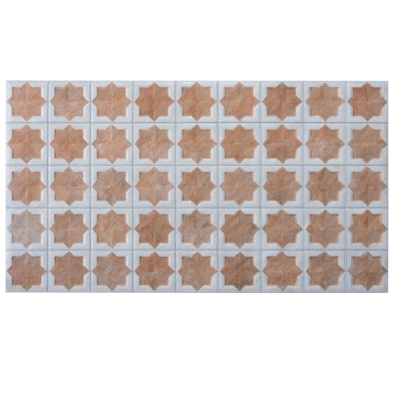 Citadel 12.2 In. X 22 In. Matte And Glossy Porcelain Large Format Wall Tile (13.03 Sq Ft/Case) - 7 Pack, Nude Beige/White