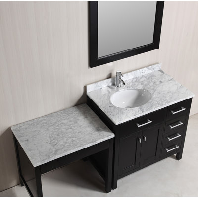 Ensemble de meuble-lavabo de salle de bain simple 66 po Carrasquillo