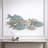 Coastal Decorative Metal Fish Wall Art Hanging for Home Decor - Modern Artistic Wall Sculpture for Kitchen or Entryway Accent - 41", Blue & White