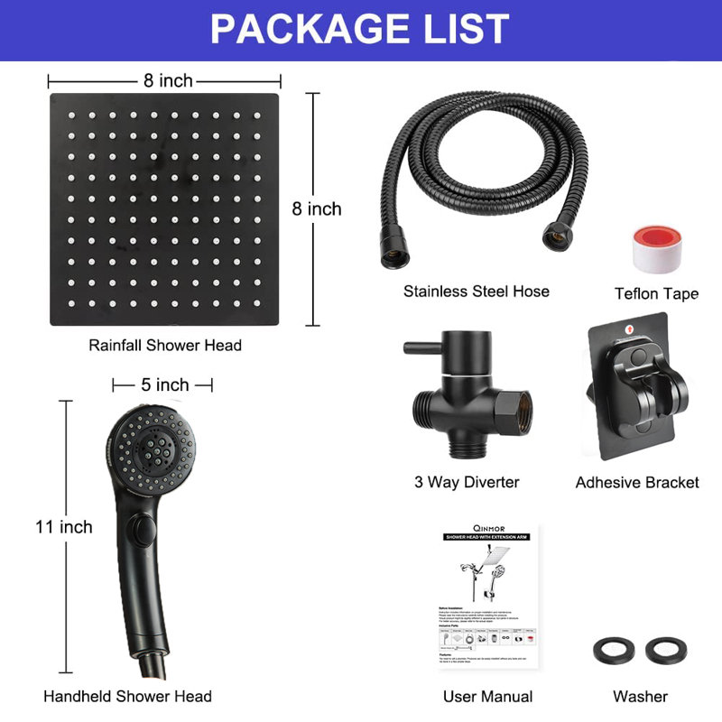 Rain Dual Shower Head 1.5 GPM GPM