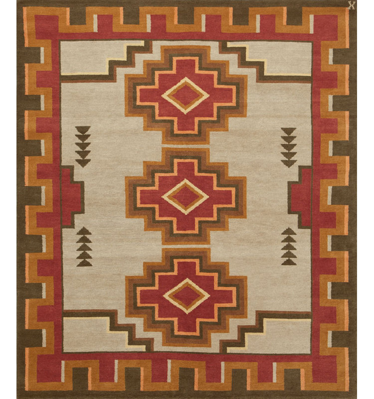 Mesa Wool Southwestern Area Rug, Rectangle 4' x 6'