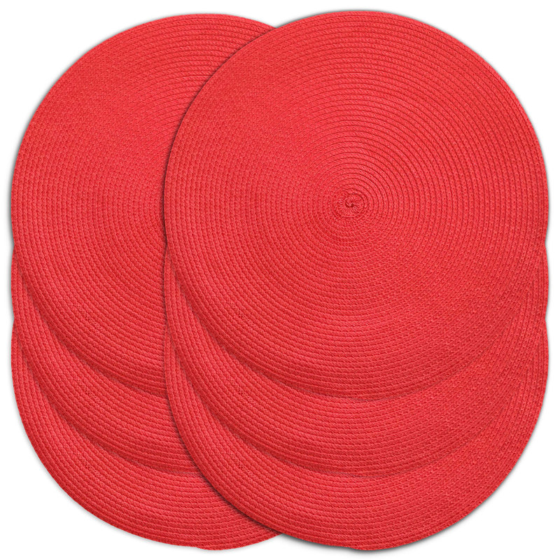 Napperon tressé 15 po Rosalba, Rouge