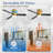 52-Inch Ceiling Fans With Lights, Low Profile Ceiling Fan With Light, Flush Mount Ceiling Fan With Remote Control, Ceiling Fan For Bedroom, 6 Speeds, 3 Reversible Blades-1342495495-1342495491