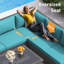 Ensemble de canapé modulaire d'extérieur en osier avec repose-pieds, ensemble de conversation à assise profonde avec coussins-700356101-725618596-725618594