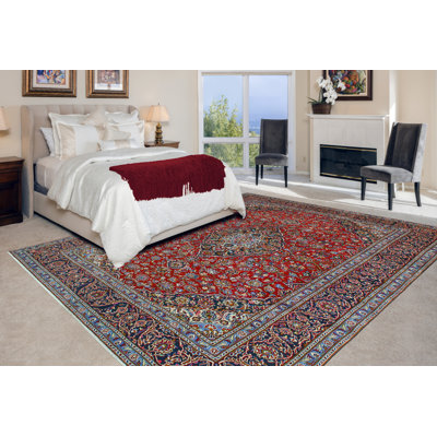 Khylar Distressed Hrocesbu Red Rug