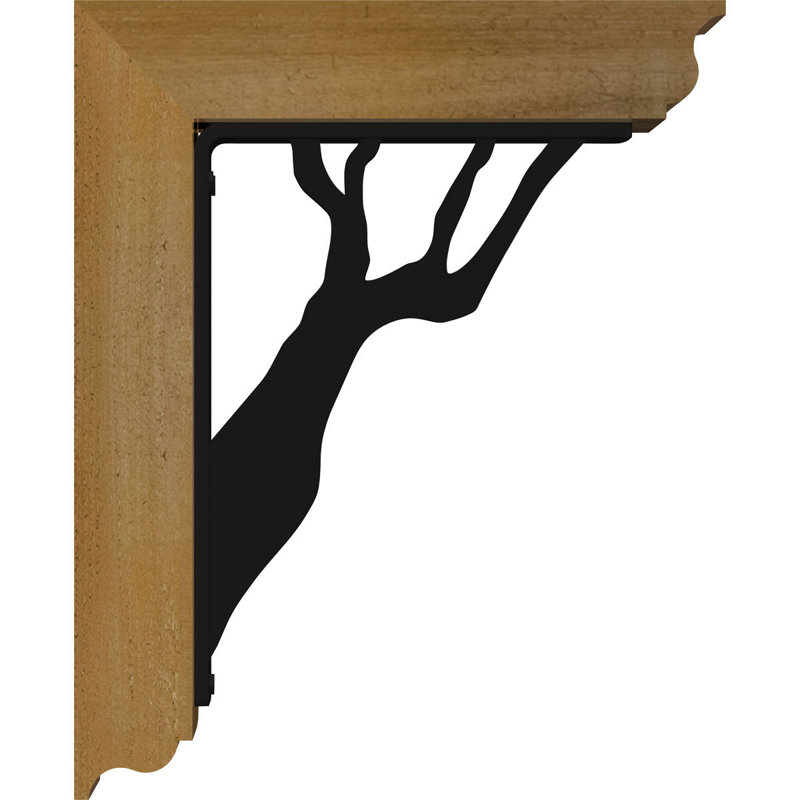 Support triple en acier Damon, H 12 po x P 9 1/2 po, Cèdre rouge de l'Ouest l 4 po x T 2 po (sciage br