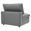 Commix Down Filled Overstuffed Vegan Leather 4-Seater Sofa In Grey-1627607935