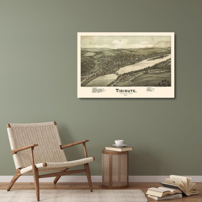 Red Barrel Studio® Fowler Gallery Wrapped Canvas Art Titled: Tidioute Pennsylvania, Fowler 1896