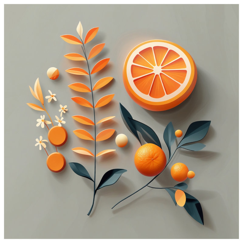 Édredon orange moderne, Simple extra long