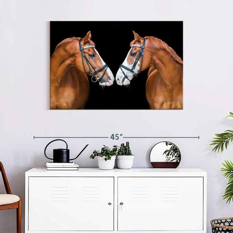 Brampt Nose To Nose Horses, 24" H x 36" W