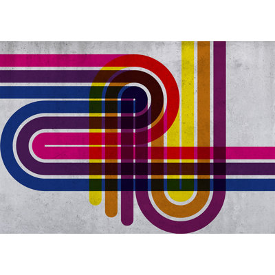 Murale abstraite pelez et collez - Technicolor