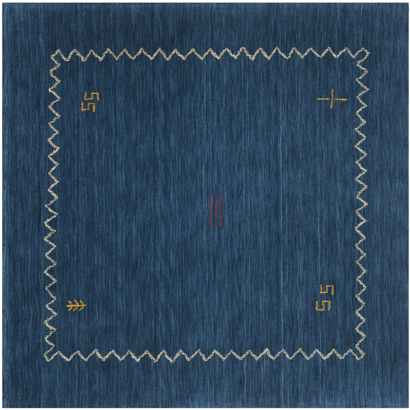 Danforth Hand-Woven Flatweave Wool Area Rug, Square 8'