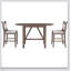 Ensemble de salle à manger extensible en bois 3 pièces avec chaises rembourrées pour des espaces compacts et une utilisation polyvalente