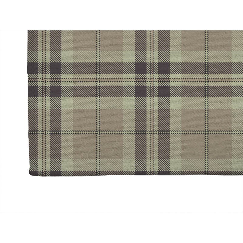 Vinny Tartan Non-Slip Outdoor Rug, Rectangle 4' x 6'