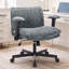 Fauteuil de bureau croisé en velours de 26 po de largeur avec roulettes, fauteuil de bureau à pieds croisés avec accoudoirs réglables en hauteur, support lombaire, fauteuil de coiffeuse pivotant pour bureau à domicile, chambre à coucher, bureau, 350 lb-107129124-134393652