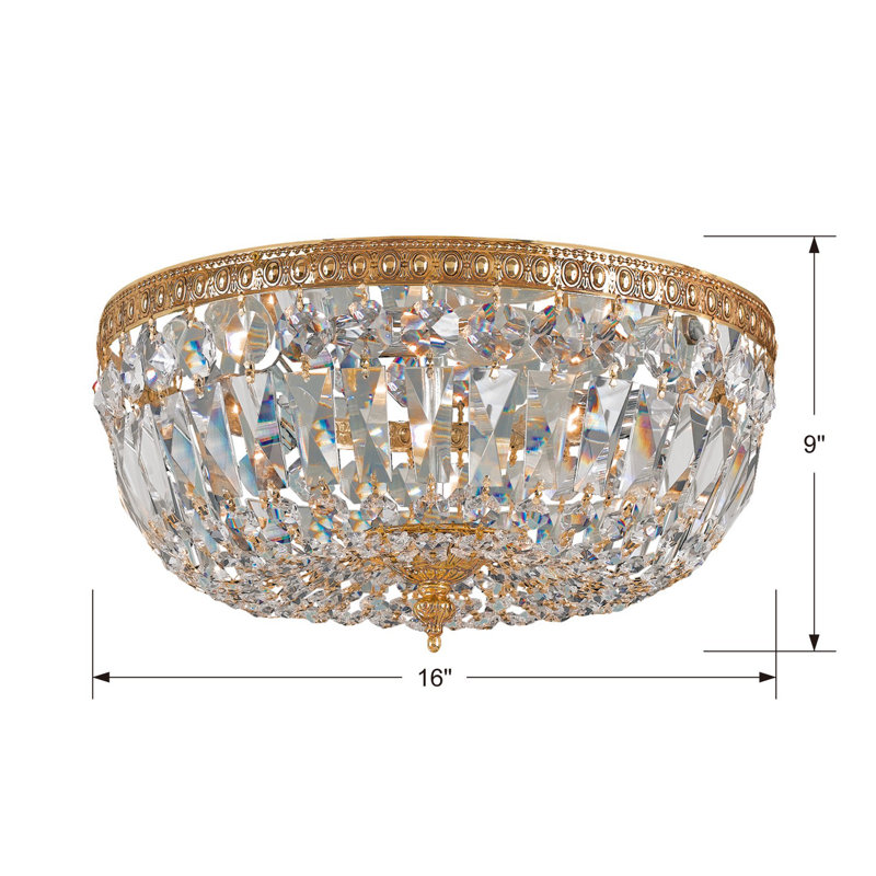 Waddell 3 - Light Flush Mount, Swarovski Spectra