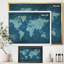 «Slate World Map II», reproduction d'impression sur toile-51145399-51145406