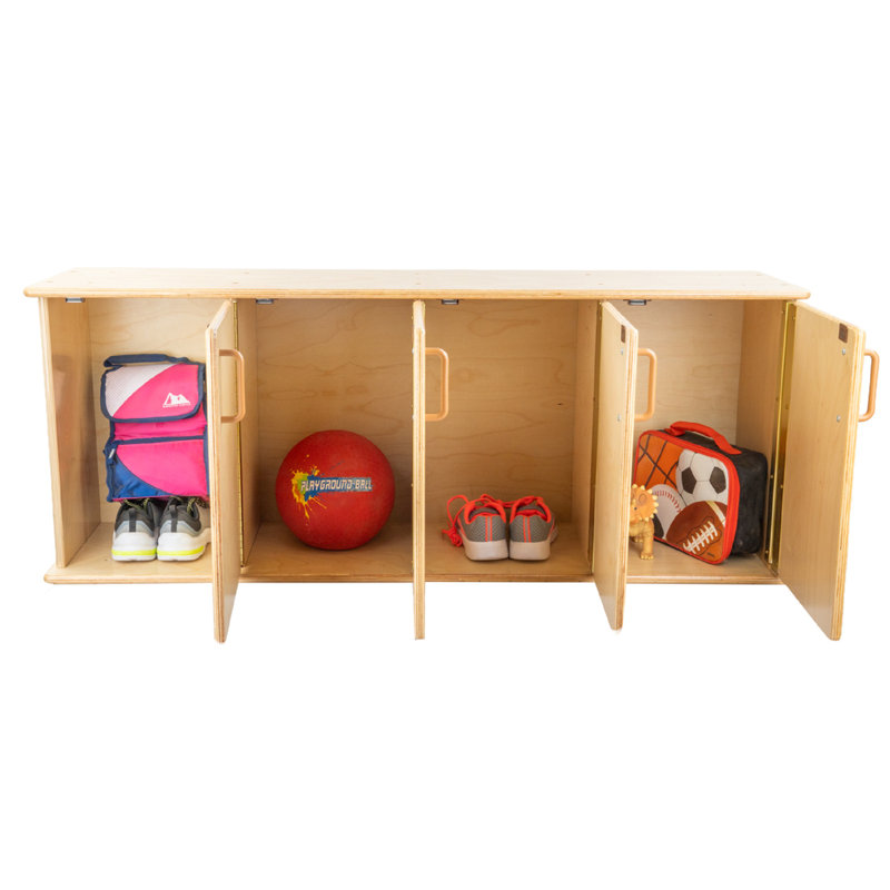 Contender Four-Section Stackable Lockers w/Doors, No