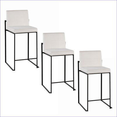 Ensemble de 3 chaises de salle à manger à dossier haut de 26 po LumiSource Fuji