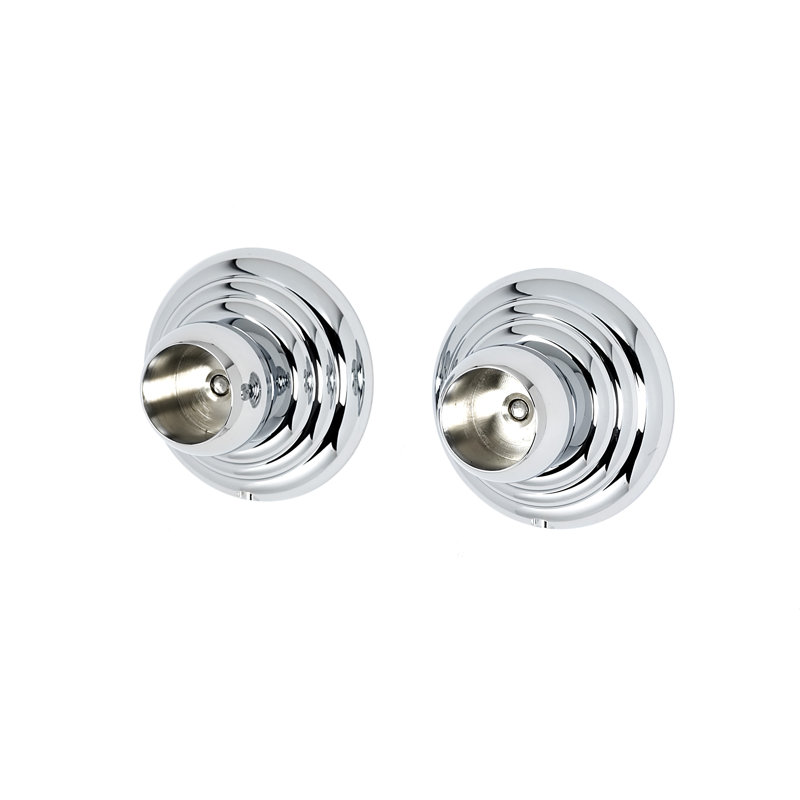 Supports de tringle de douche Stimson avec fabrication en laiton, Chrome poli