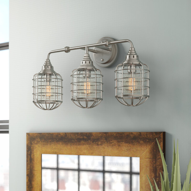 Detrick Vanity Light, Nickel satiné