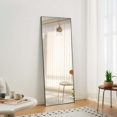70" x 31" Full Length white Aluminum Alloy Frame, leaning or Wall Mounted