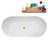 67" Streamline Soaking Freestanding Tub and Tray With Drain-101310197