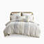 Housse de couette en coton très grand / très grand - chenille, motifs géométriques, sans produits chimiques avec multicolore, 4 attaches de coin, literie chaude et douce
