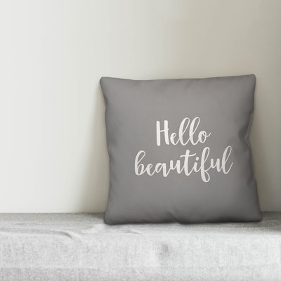  Hello Beautiful Throw Pillow