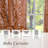 2-Pack Burnt Orange Linen Curtains! Bohemian Farmhouse, Retro Floral Semi-Sheer
