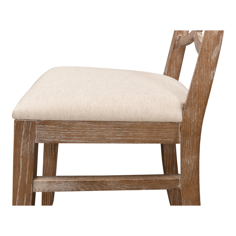 Chaise d’appoint rembourrée en lin beige Monet