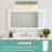4-Light Square Bathroom Vanity Light, Rectangle Large Backplate Modern Over Mirror Wall Lighting Fixture-128971911