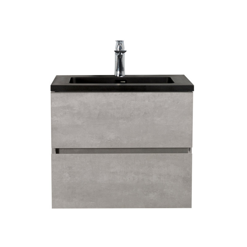 Ensemble de meuble-lavabo simple mural 23,4 po Tesoro