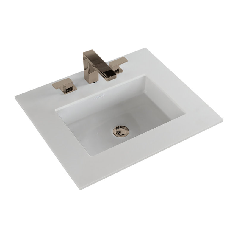 Stile 24'' W Vanity Top, No Hole, Matte White