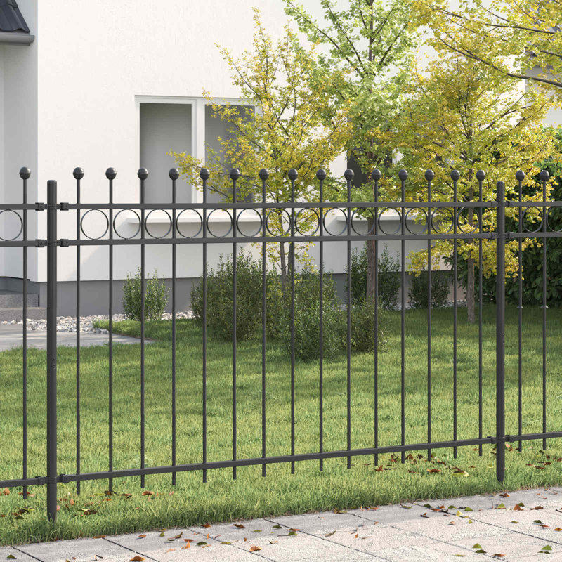 Powder-Coated Steel Fence Panels Included, 166cm H x 200cm W