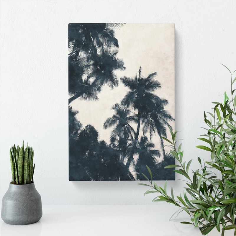 Palm Tree Fronds - Wrapped Canvas Painting, 50cm H x 35cm W x 3cm D