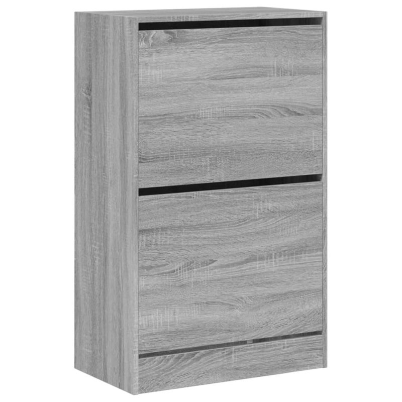 8 Pair Shoe Storage Cabinet, Grey Sonoma