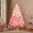 Pink Gradient Flocked Artificial Christmas Tree with Foldable Stand-101270781-105939746