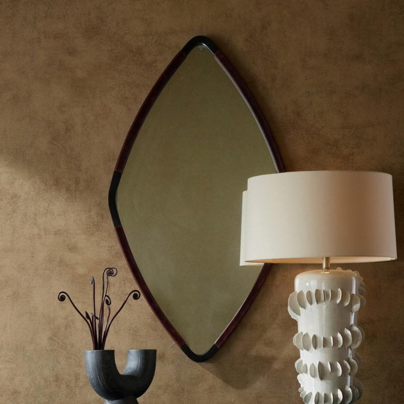 Brielle Diamond Brass Mirror