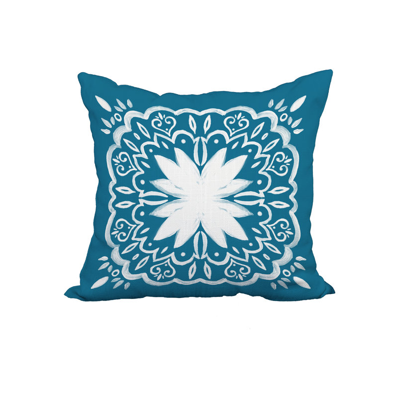 Housse de coussin carré cubique et insert, 18 po x 18 po, sarcelle