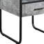 Table de bout élégante en béton gris et noir avec tiroir spacieux et espace de rangement moderne et pratique