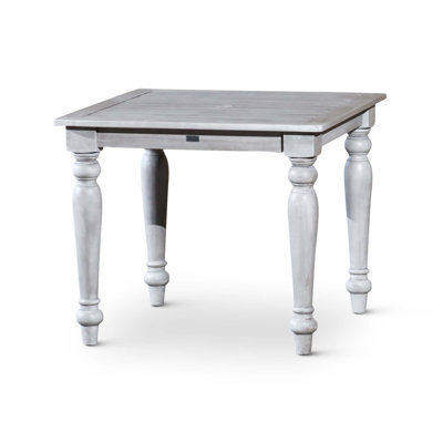 Farmhouse Style Square Outdoor Dining Table with FSC Certified Eucalyptus