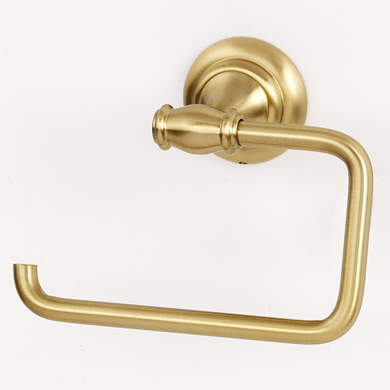 Charlies Wall Mounted Toilet Paper Holder, Satin Brass